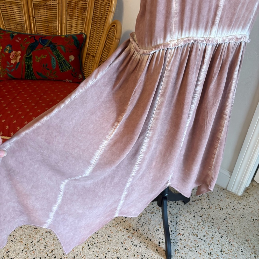 JOE BROWNS Bohemian Sleeveless Antique Rose Dress! Handkerchief Hem! GUC - Picture 7 of 15